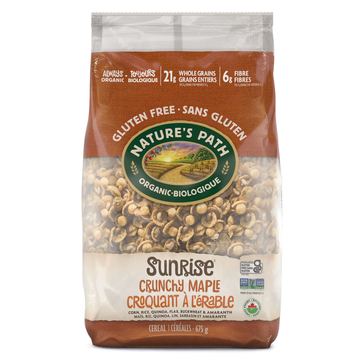 Nature's Path Organic Crunchy Sunrise Maple Cereal 675g EcoPac Bag