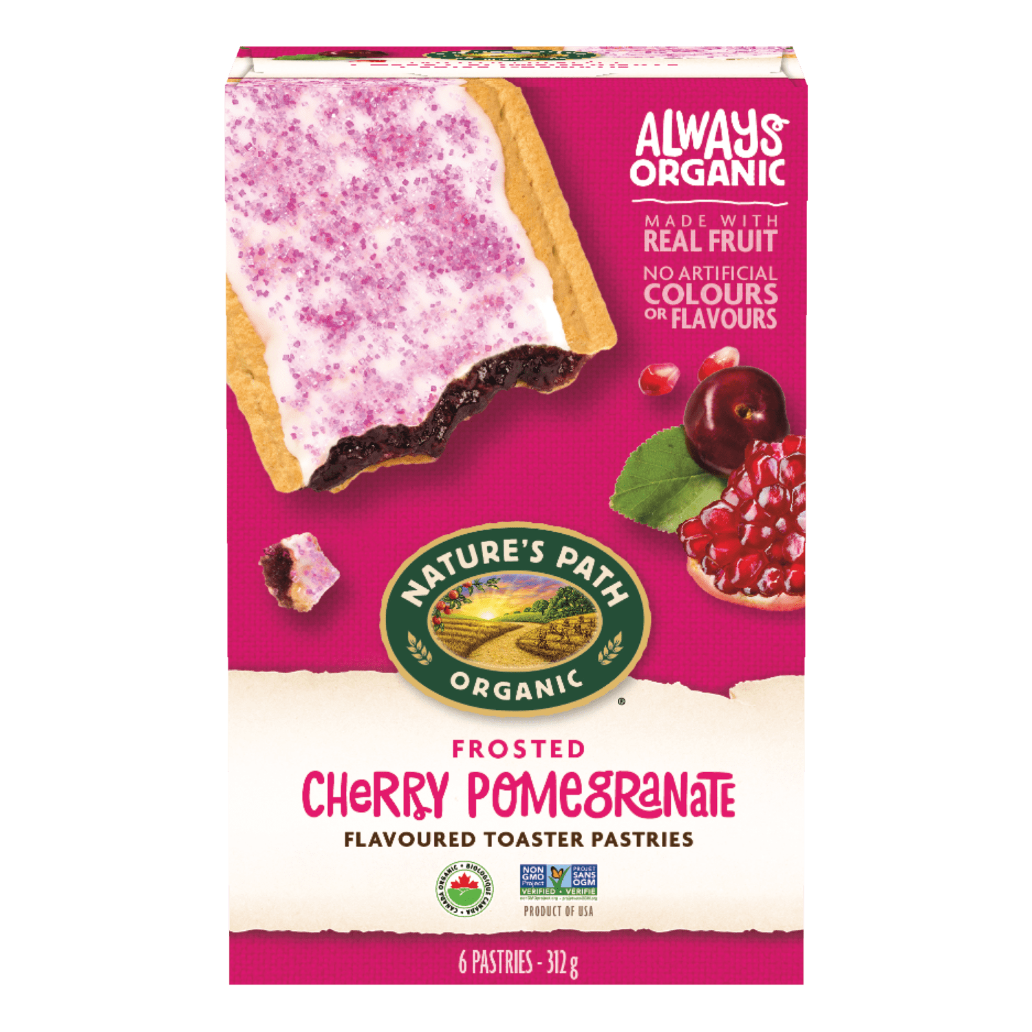 Frosted Cherry Pomegranate Toaster Pastries