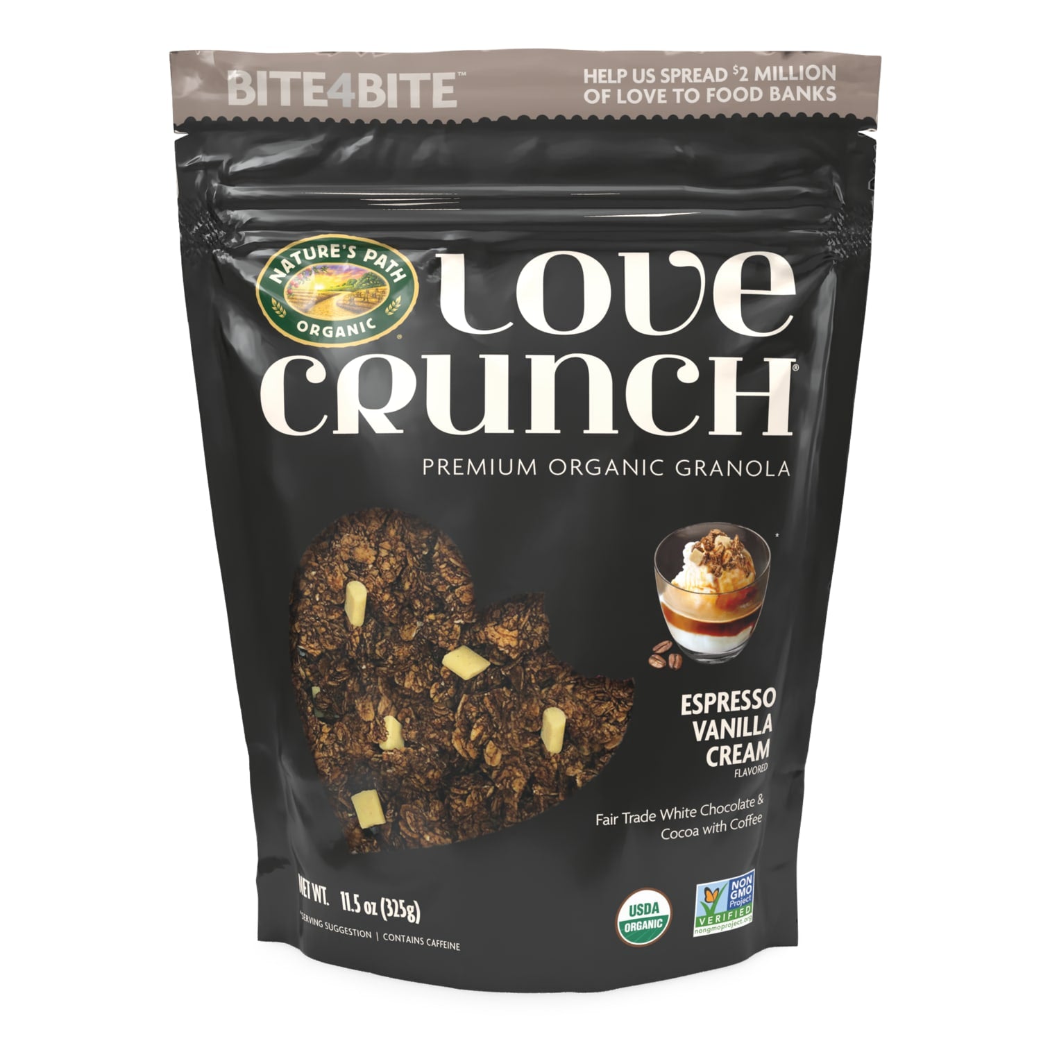 Love Crunch Organic Espresso Vanilla Cream Granola 11.5oz Pouch