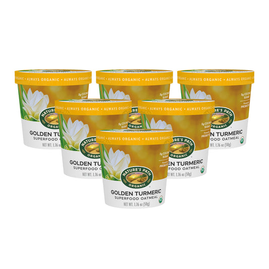 Golden Turmeric Superfood Oatmeal, 1.76 oz Cup/Tub, Pack of 6