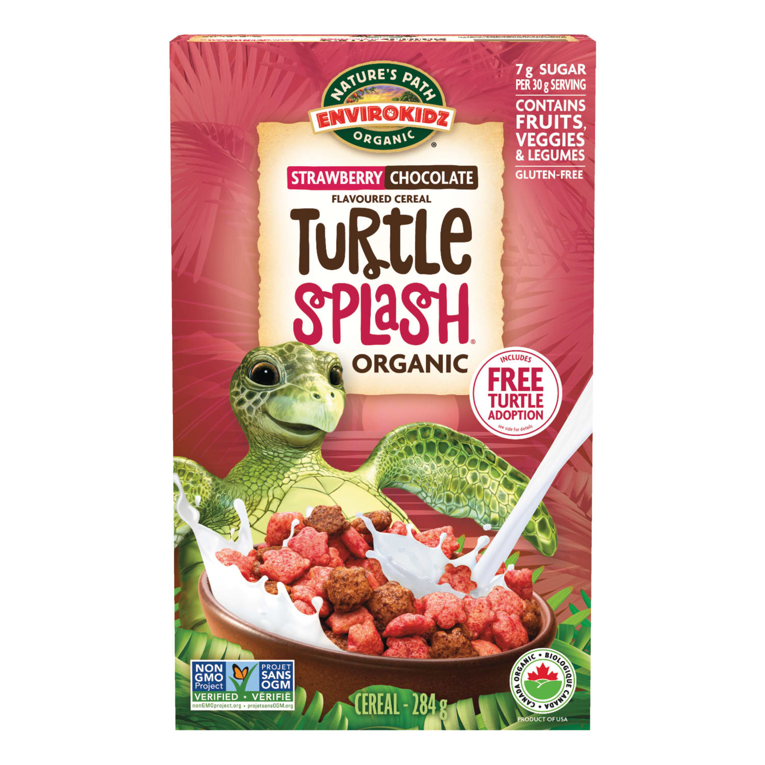 Nature's Path EnviroKidz Organic Turtle Splash Cold Cereal 284g Box