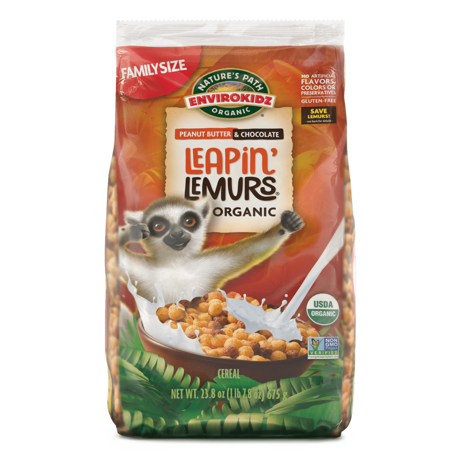 Leapin 'Lemurs Cereal, 23,8 oz Earth Friendly Sac