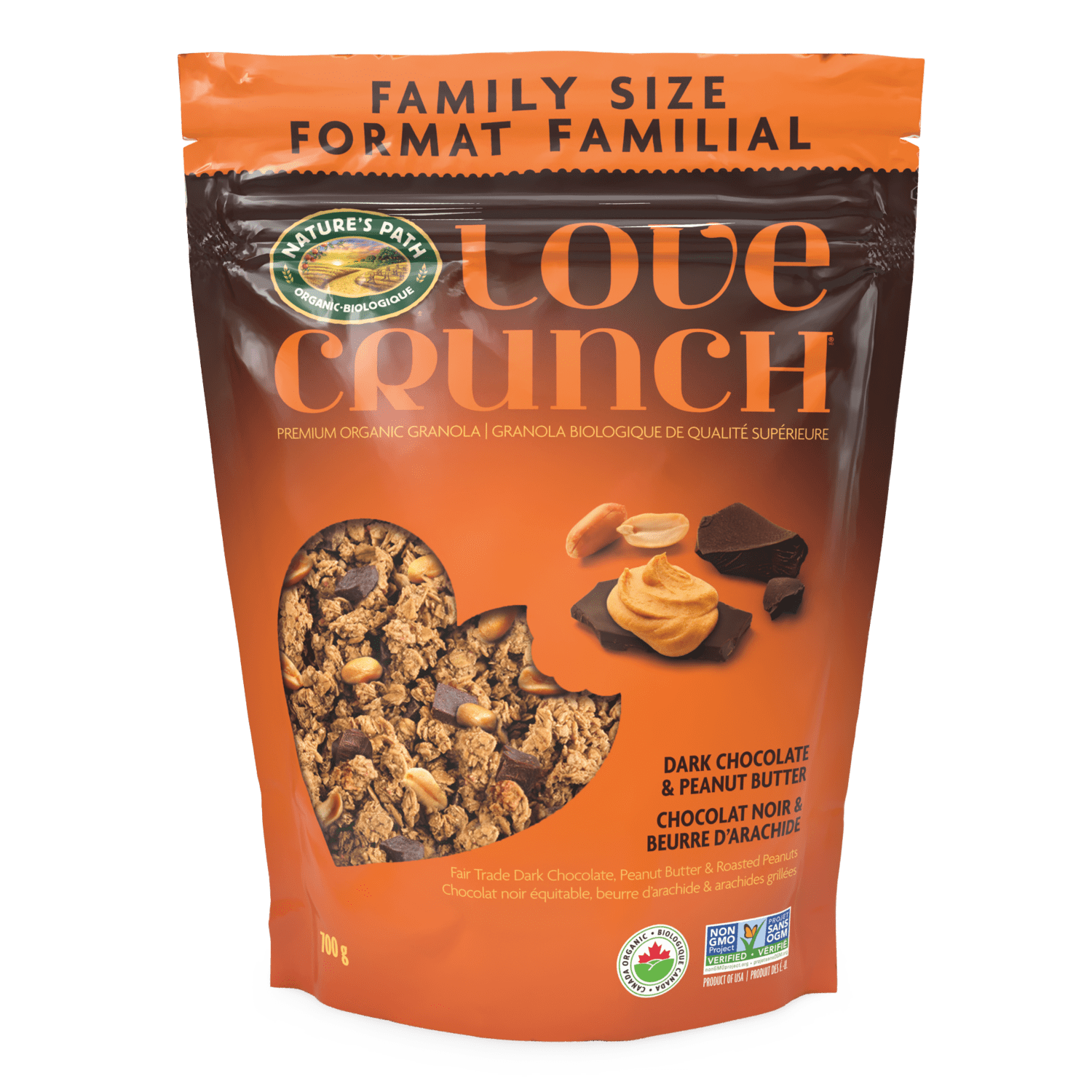 Dark Chocolate & Peanut Butter Granola, 700 g Pouch