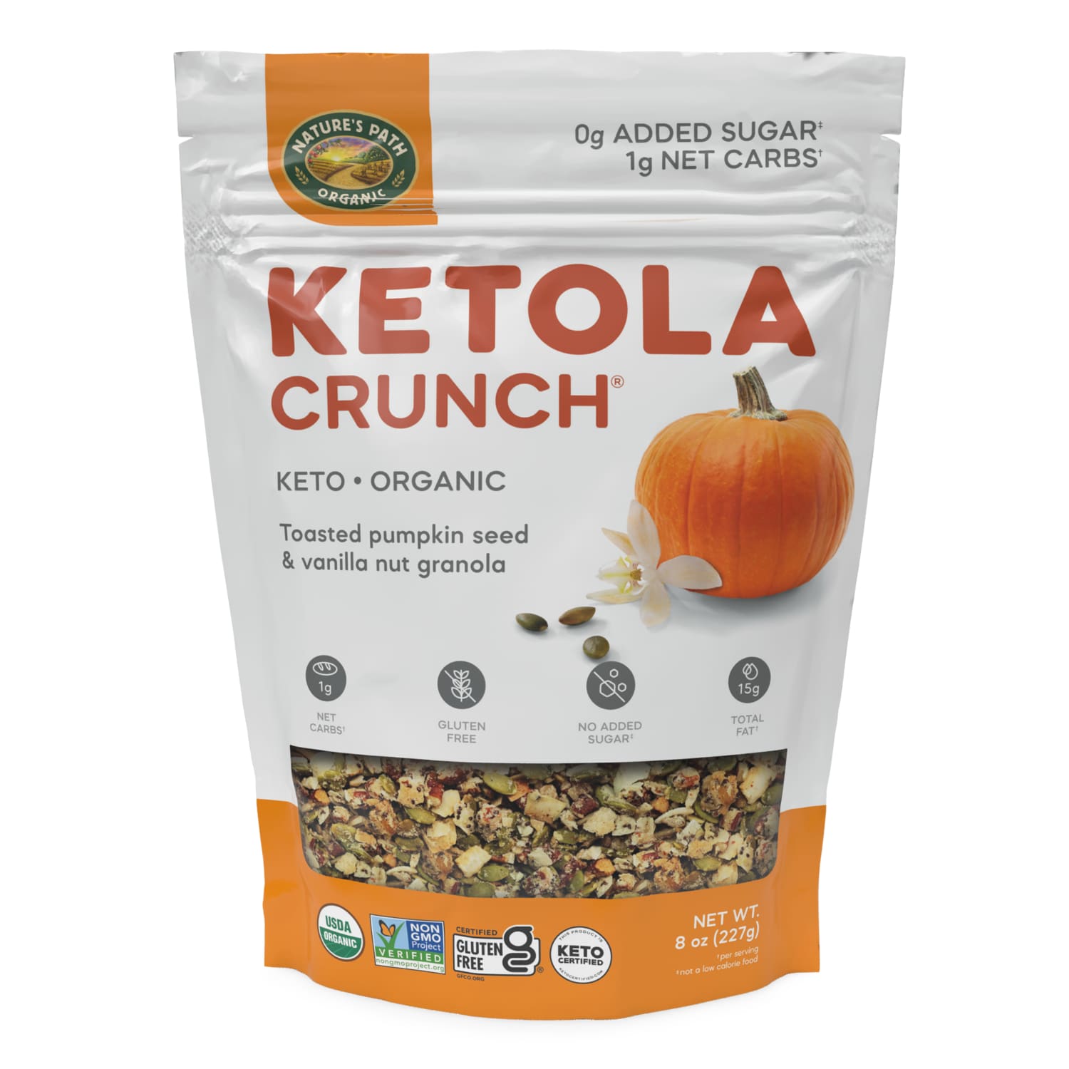 Nature's Path Ketola Crunch® Organic Toasted Pumpkin Seed & Vanilla Granola 8oz Pouch