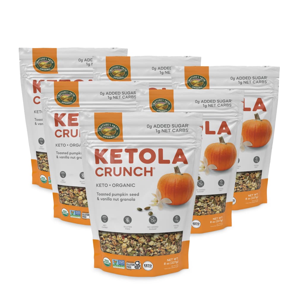 Pack of 6, Nature's Path Ketola Crunch® Organic Toasted Pumpkin Seed & Vanilla Granola 8oz Pouch