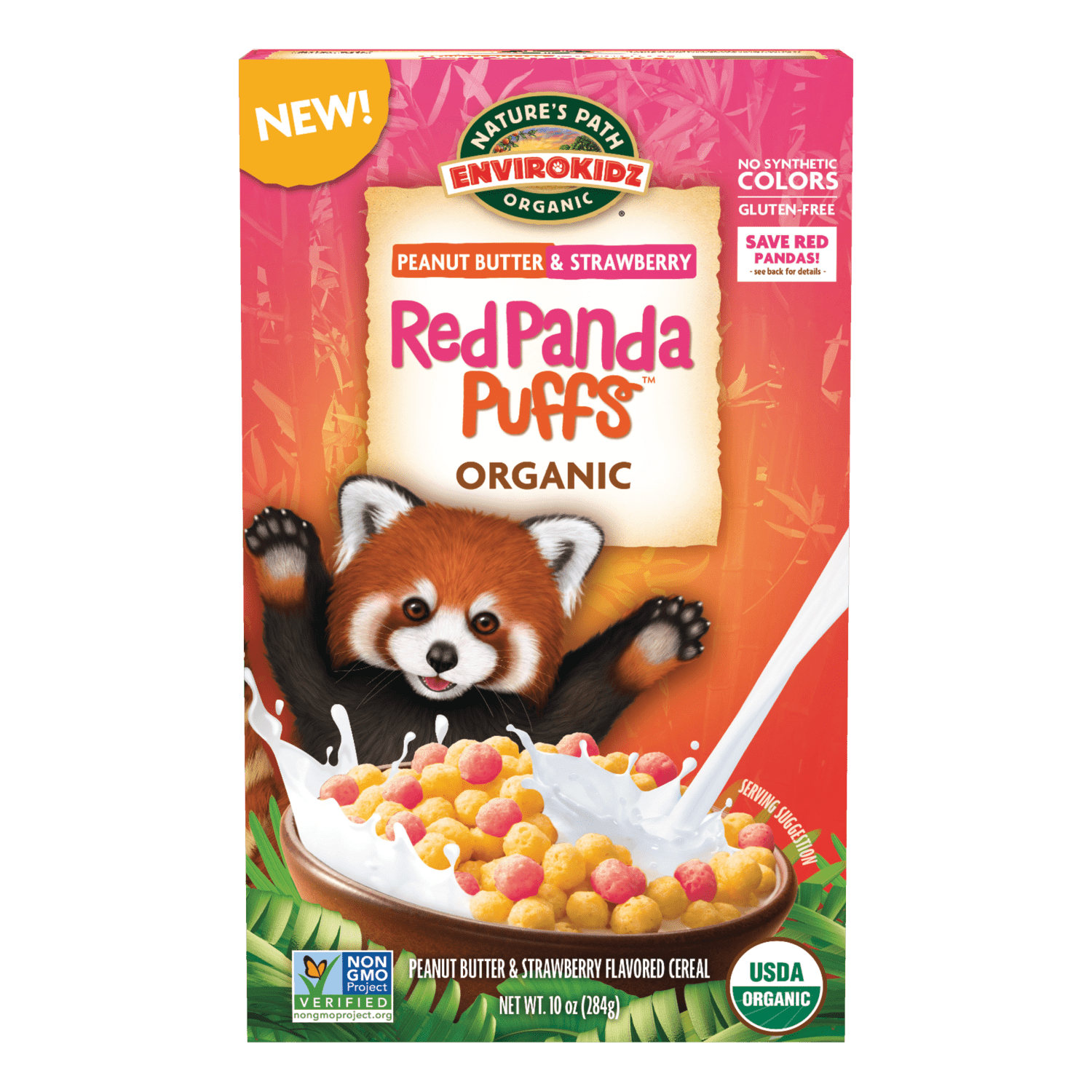 Red Panda Puffs Cereal, 10 oz Box