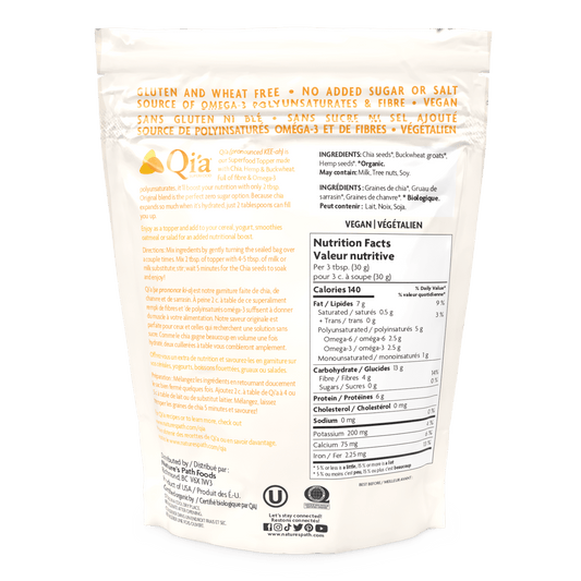 Chia, Buckwheat & Hemp Superfood Breakfast Topper Cereal, 225 g Pouch