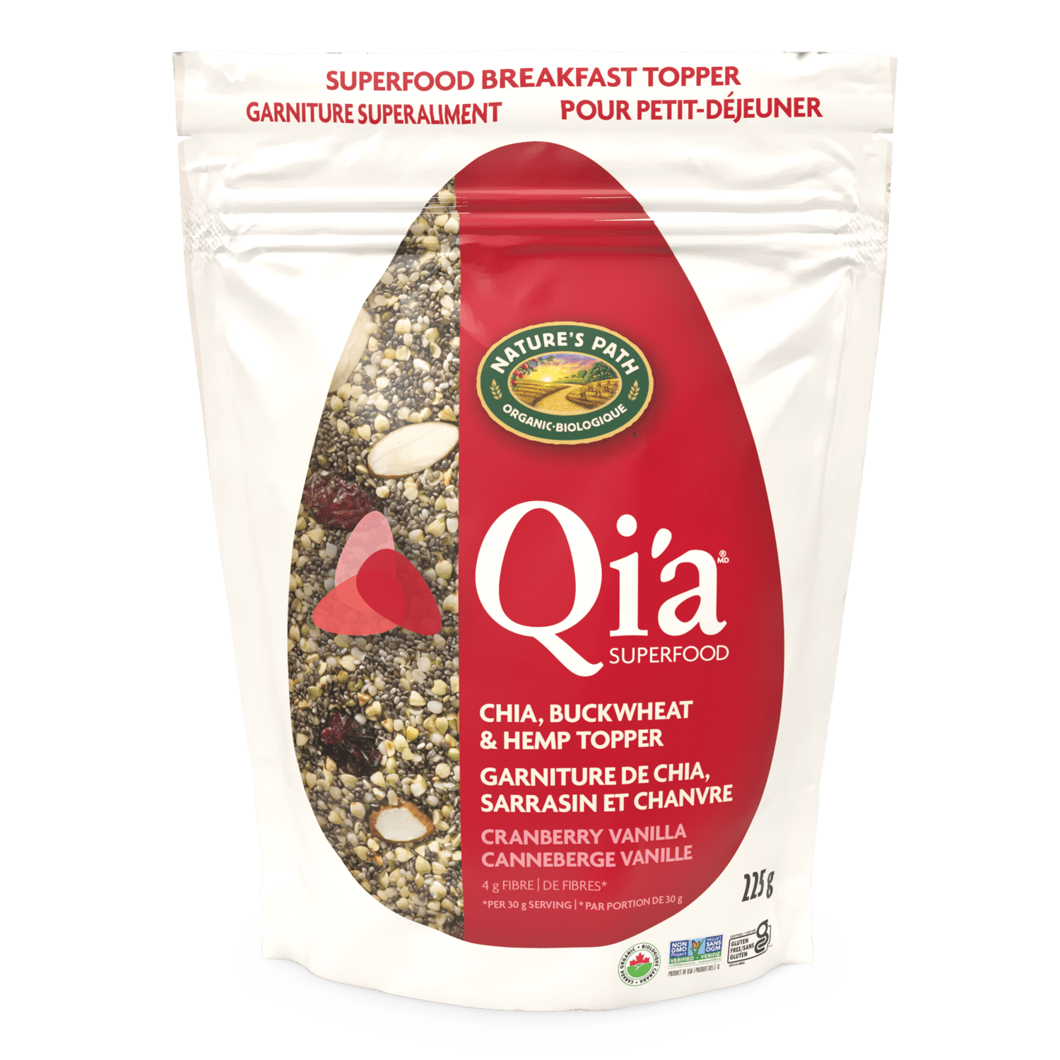 Cranberry Vanilla Chia, Buckwheat & Hemp Superfood Breakfast Topper Cereal