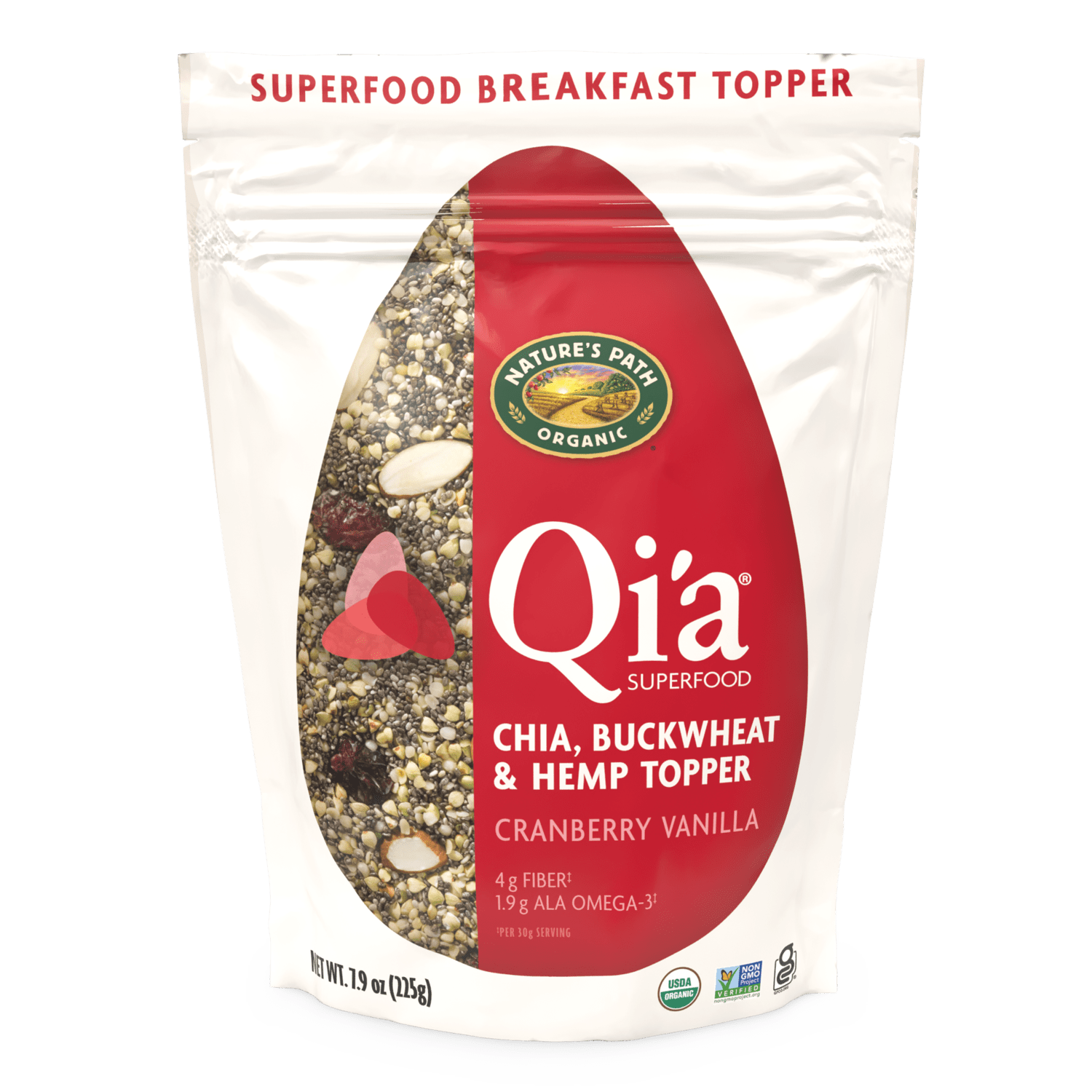 Cranberry Vanilla Chia, Buckwheat & Hemp Superfood Breakfast Topper Cereal