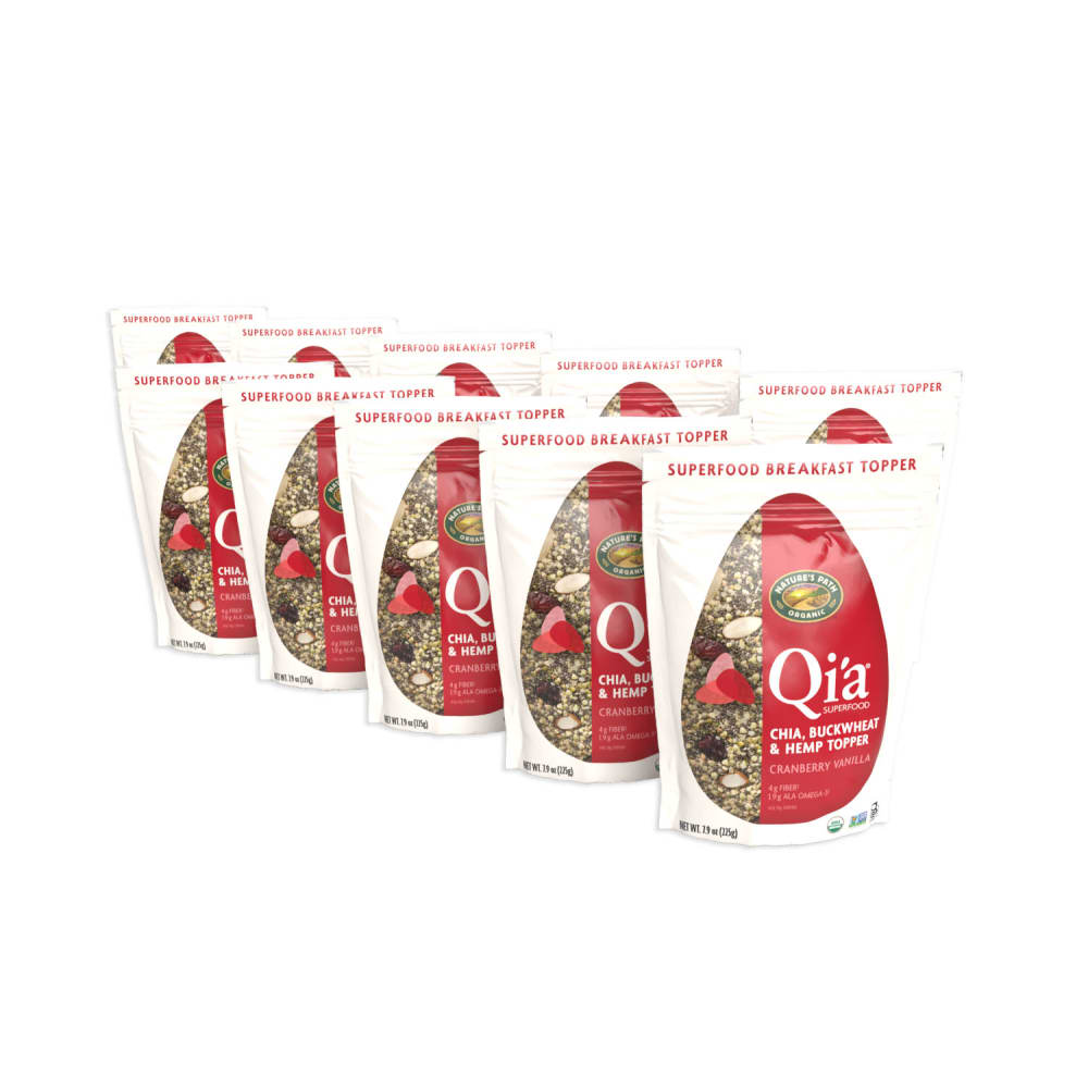 Pack of 10, Nature's Path Qi'a Organic Cranberry Cereal 8oz Pouch