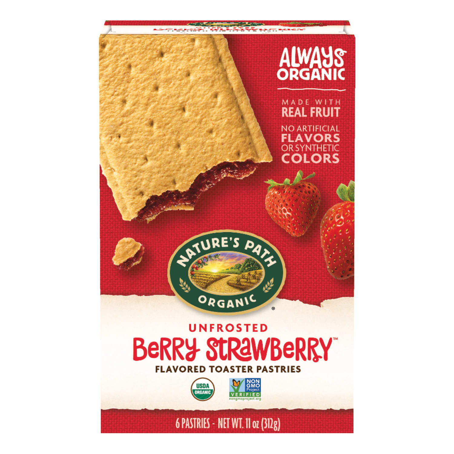 Nature's Path Organic Strawberry Unfrosted Toaster Pastries 11oz Box