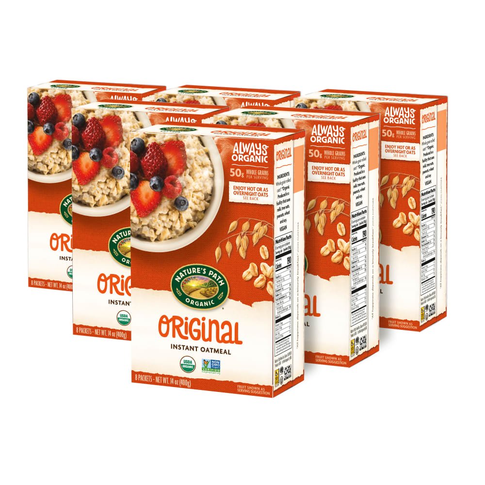 Pack of 6, Nature's Path Organic Original Oatmeal 14oz Box