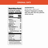 Nutrition facts per serving and ingredient statement for Original Instant Oatmeal