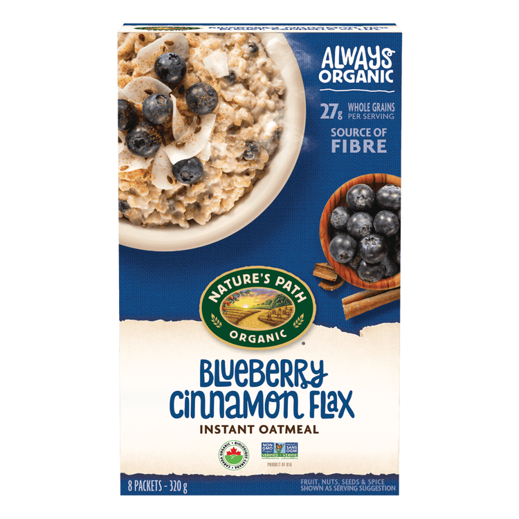 Blueberry Cinnamon Flax Oatmeal, 320 g Boîte