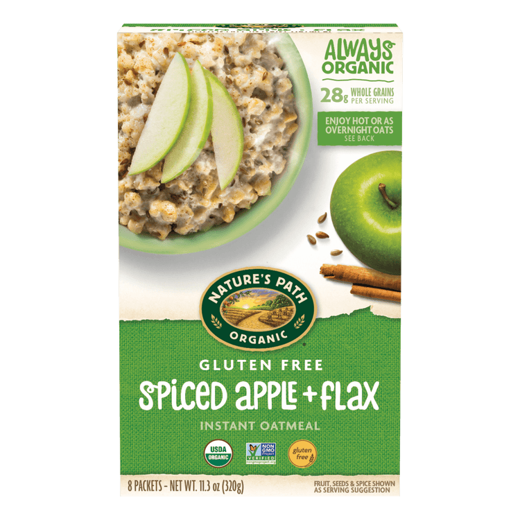 Spiced Apple + Flax Gluten Free Oatmeal, 11.3 oz Box