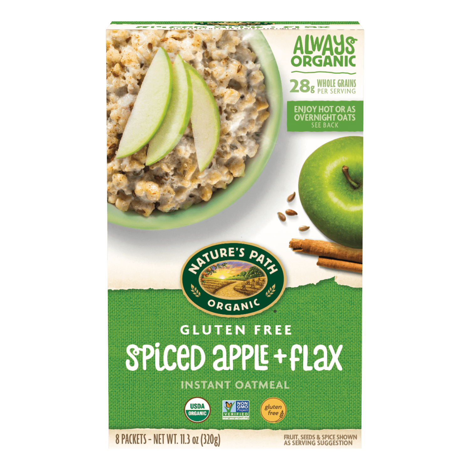 Spiced Apple + Flax Gluten Free Oatmeal