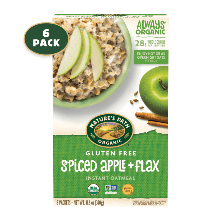 Spiced Apple + Flax Gluten Free Oatmeal, 11.3 oz Box
