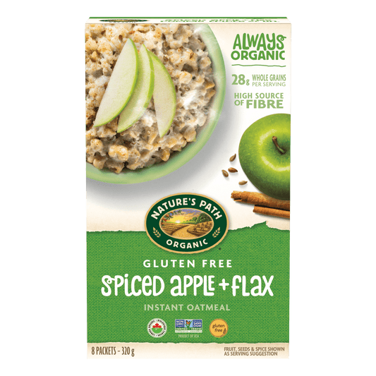 Spiced Apple + Flax Gluten Free Oatmeal, 320 g Box