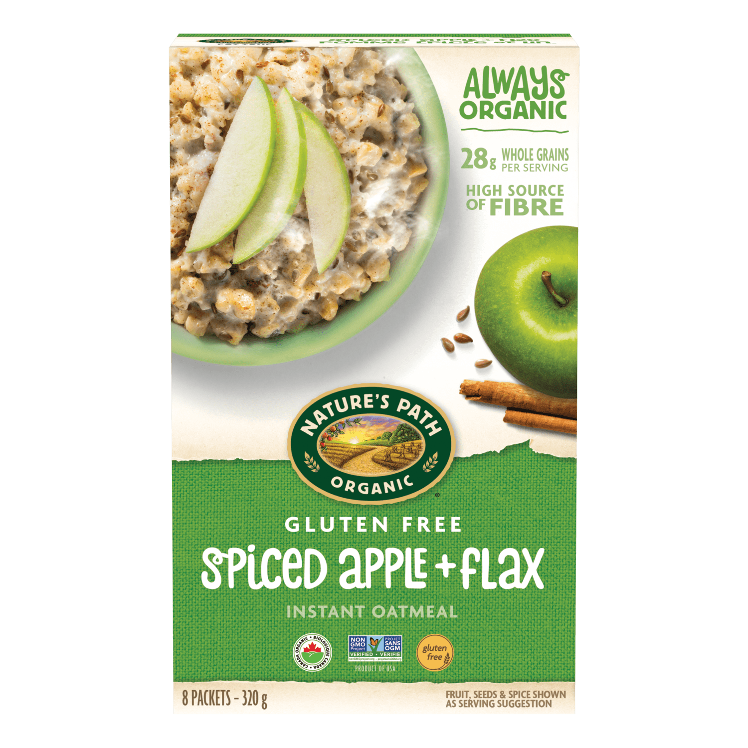 Spiced Apple + Flax Gluten Free Oatmeal