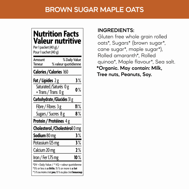 Brown Sugar Maple Oatmeal, 320 g Box