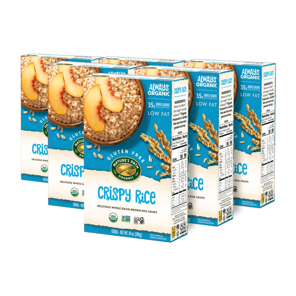 Pack of 12, Nature's Path Organic Crispy Rice Cereal 10oz Box