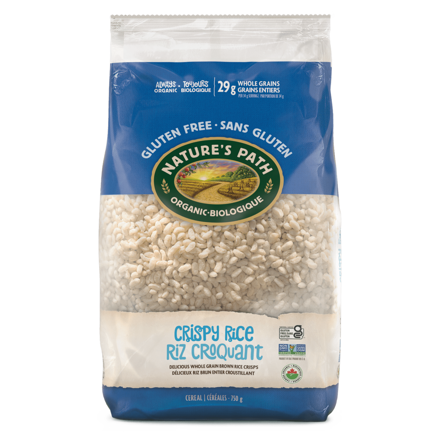 Céréales de riz croustillantes, 750 g de terre amicale Sac