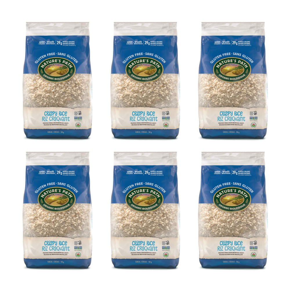 Pack of 6, Nature's Path Organic Crispy Rice Cereal 750g EcoPac Bag