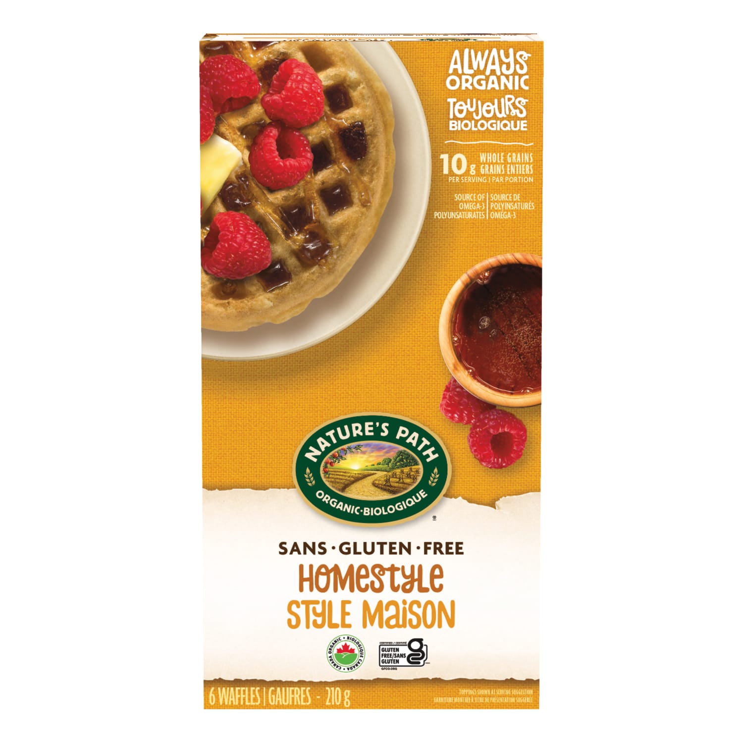 Nature's Path Organic Homestyle Waffles 210g Box