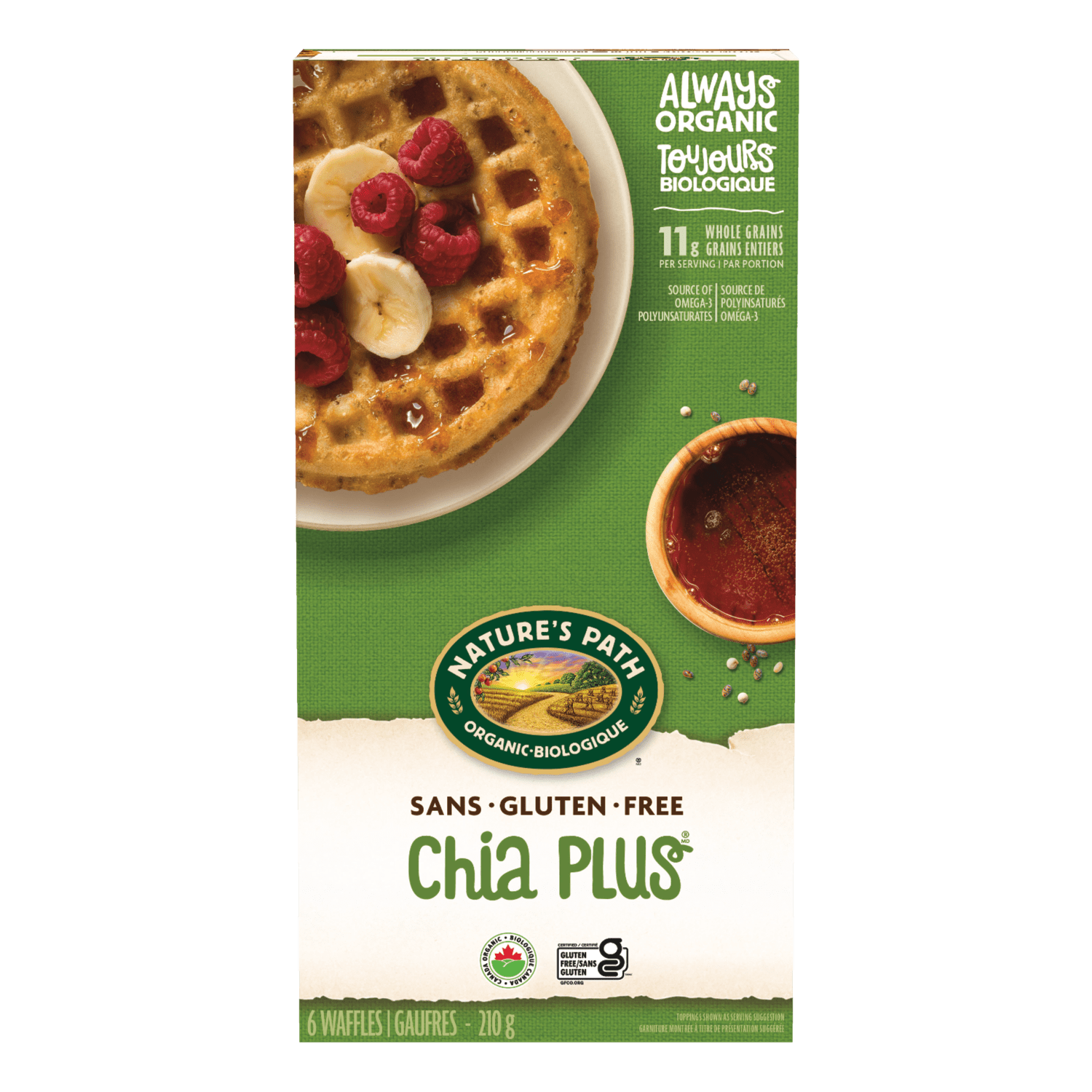 Chia Plus Waffles Frozen, 210 g Boîte