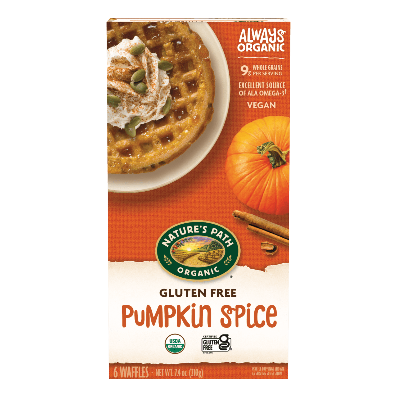 Pumpkin Spice Frozen Waffles