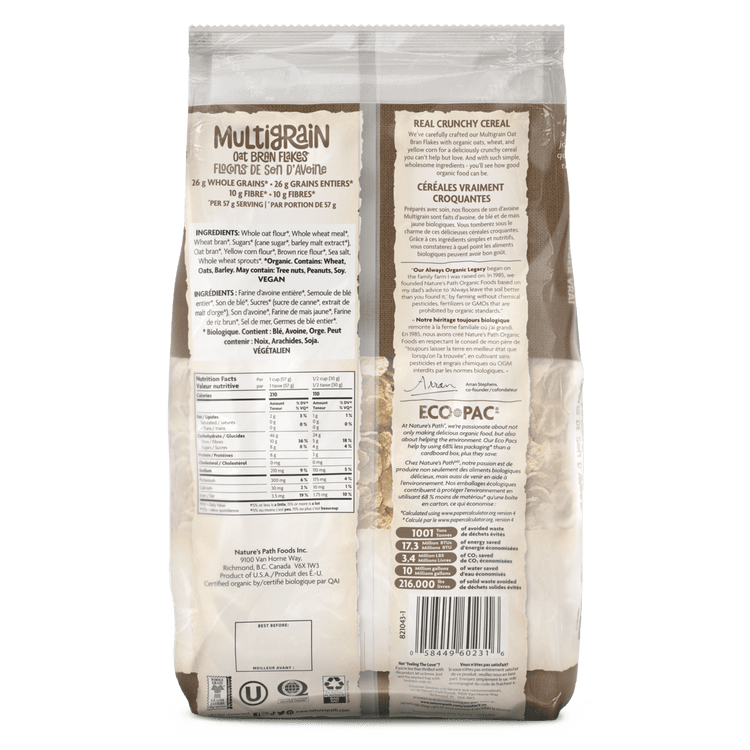 Céréales de flocons multigrains, 907 g de la Terre conviviale Sac