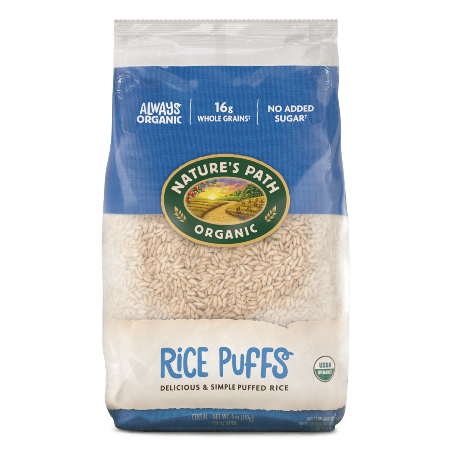 Rice Puffs Cereal, 6 oz Earth Friendly Bag