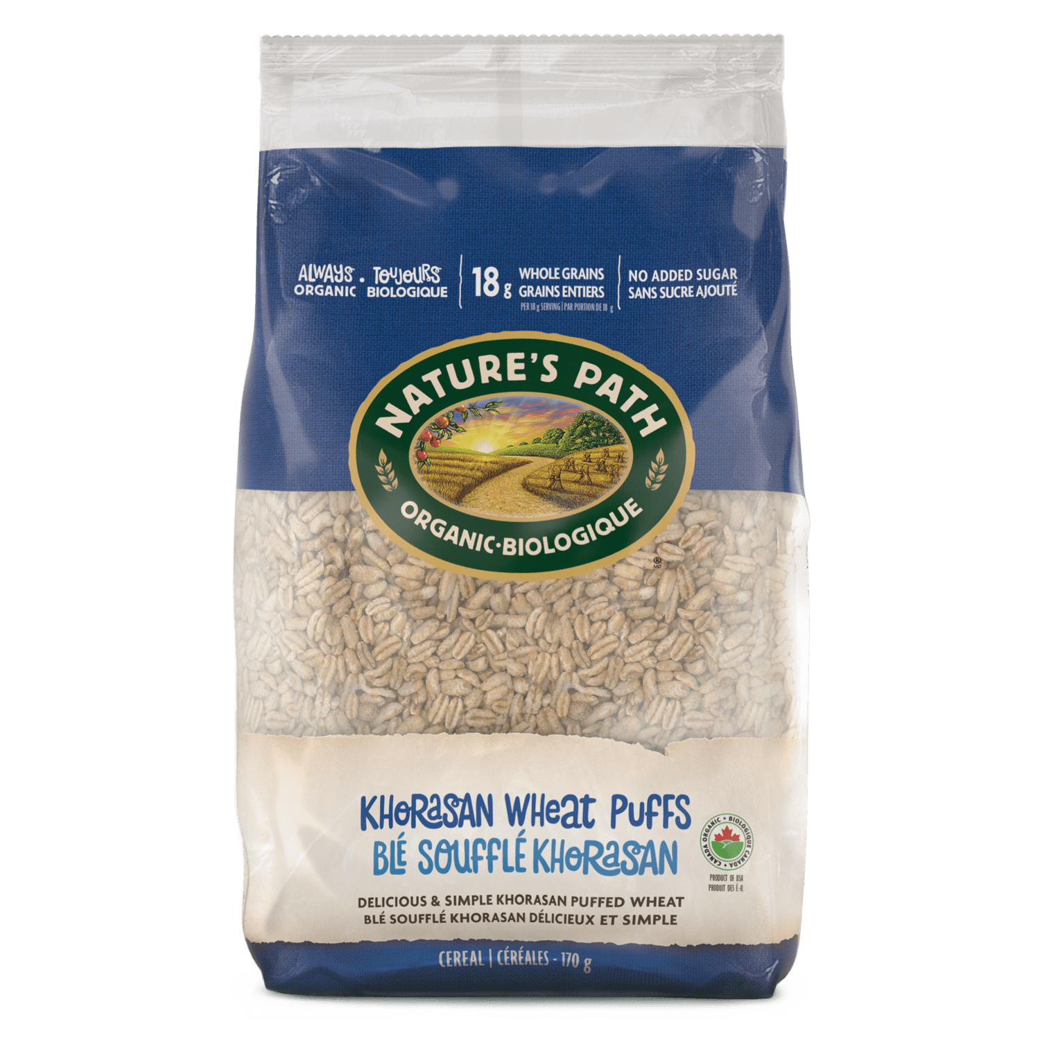 Khorasan Wheat Puffs Cereal, 170 g de terre amicale Sac