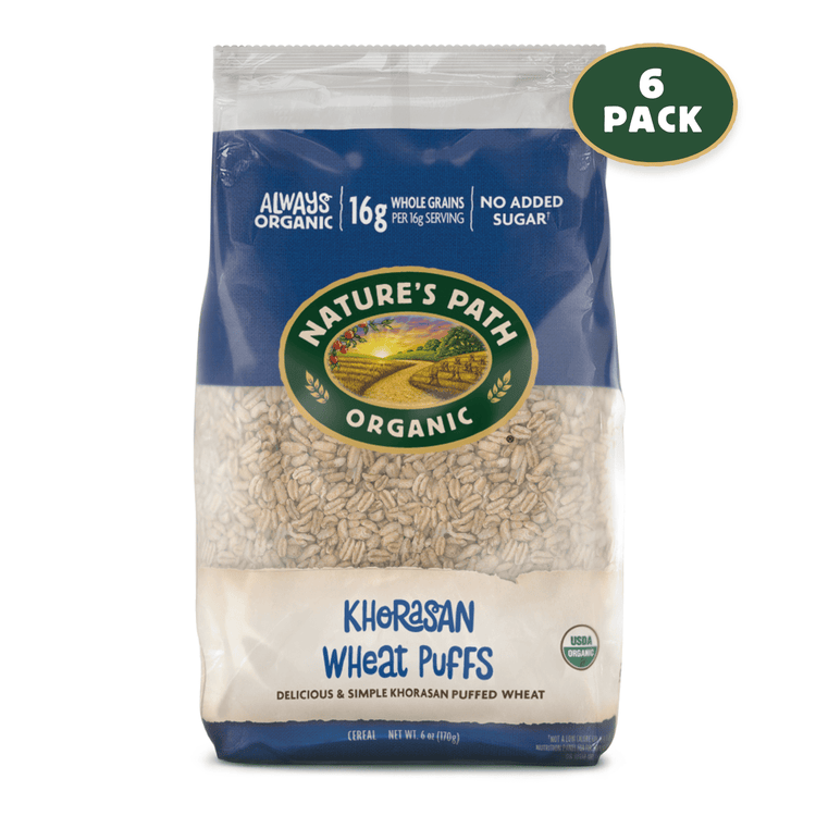 Khorasan Wheat Puffs Cereal, 6 oz Earth Friendly Bag