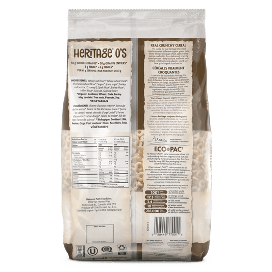 Heritage O's Cereal, 907 g Earth Friendly Sac