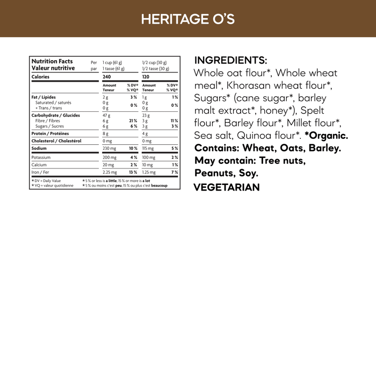 Heritage O'S Cereal, 907 g Earth Friendly Bag
