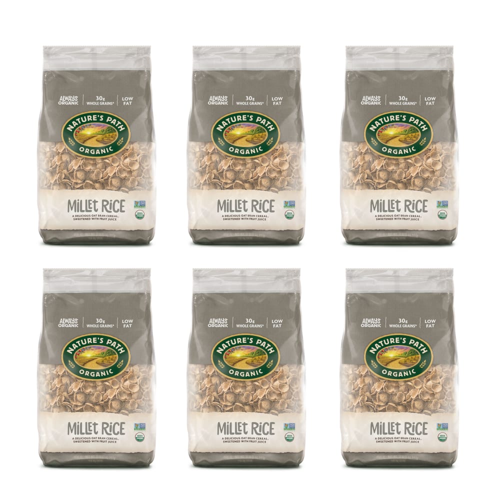 Pack of 6, Nature's Path Organic Millet Rice Cold Cereal 32oz EcoPac Bag