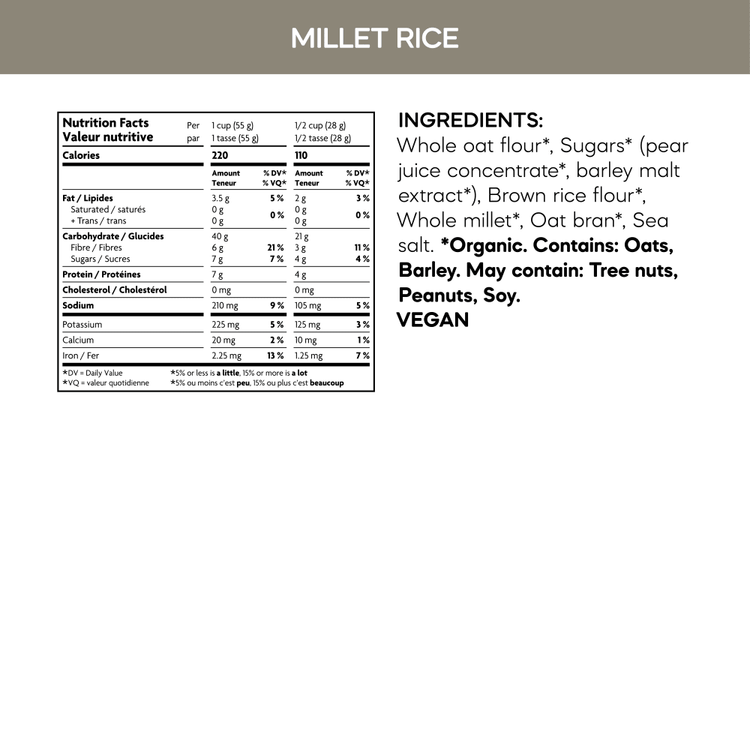 Millet Rice Cereal, 907 g Earth Friendly Bag