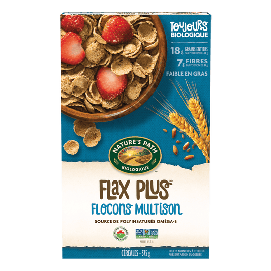 Flax Plus Multibran Flakes Cereal, 375 g Box