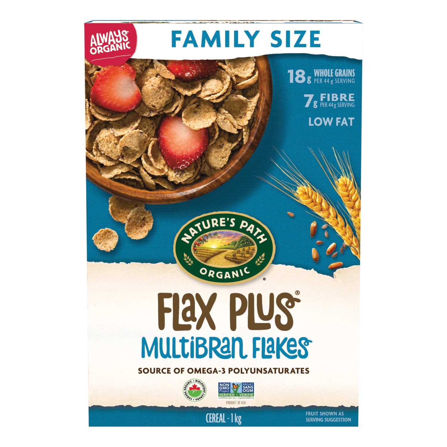 Nature's Path Organic Flax Plus Cereal 1kg Box