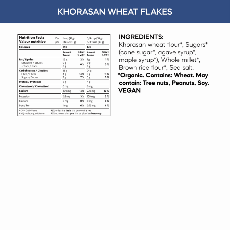 Khorasan Krisp Flakes Cereal, 750 g Earth Friendly Bag