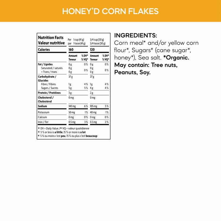 Honey'D Corn Flakes Cereal, 750 g Earth Friendly Bag