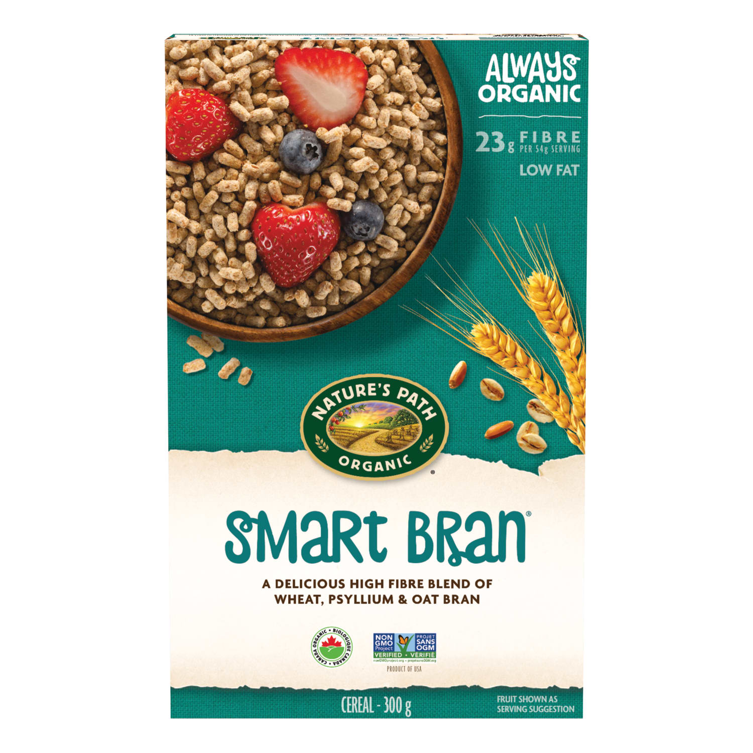 Nature's Path Organic Smart Bran Cereal 300g Box