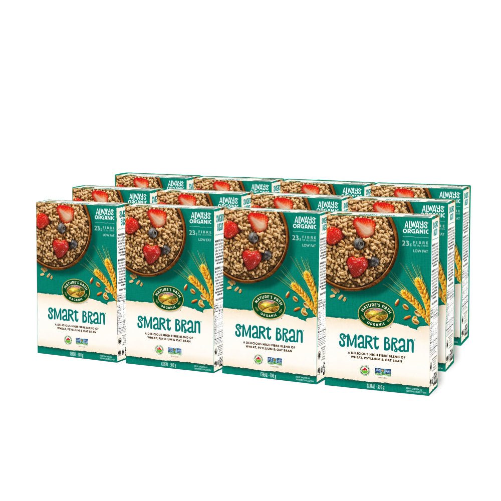 Pack of 12, Nature's Path Organic Smart Bran Cereal 300g Box