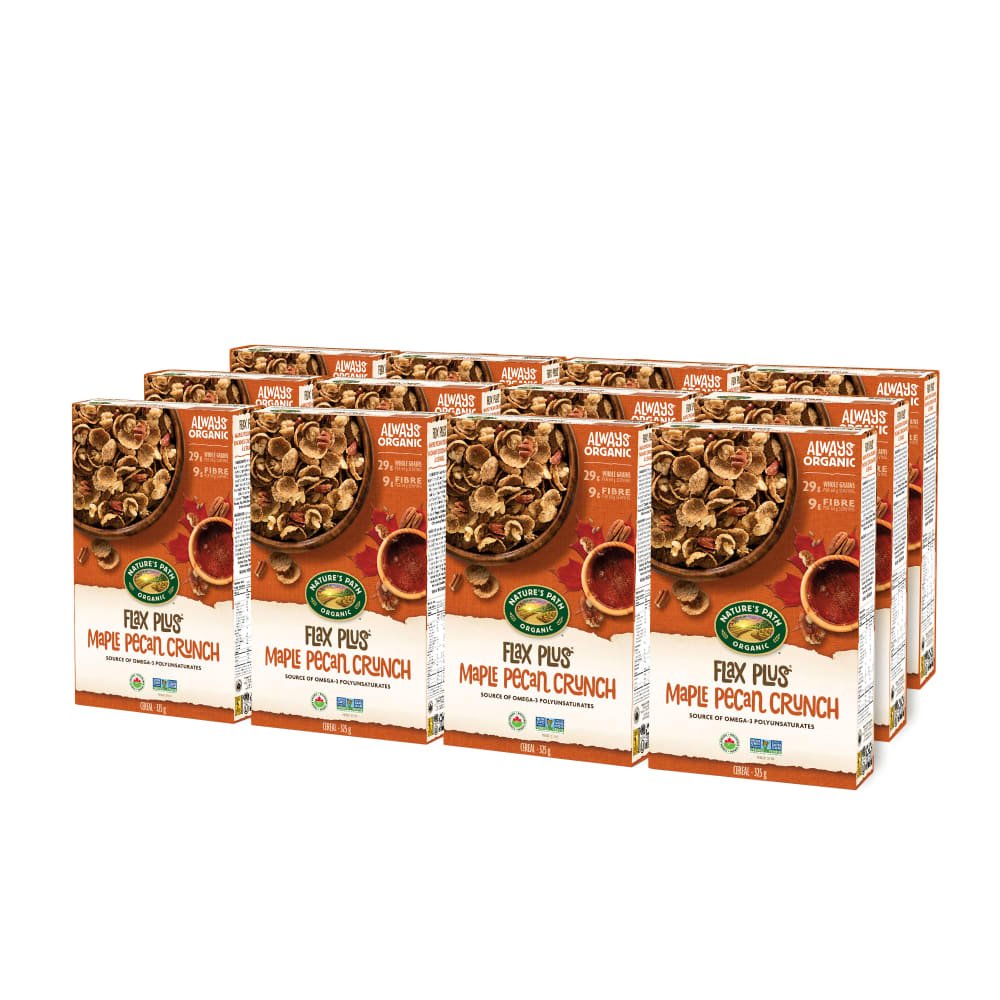 Pack of 12, Nature's Path Organic Maple Pecan Crunch Cereal 325g Box