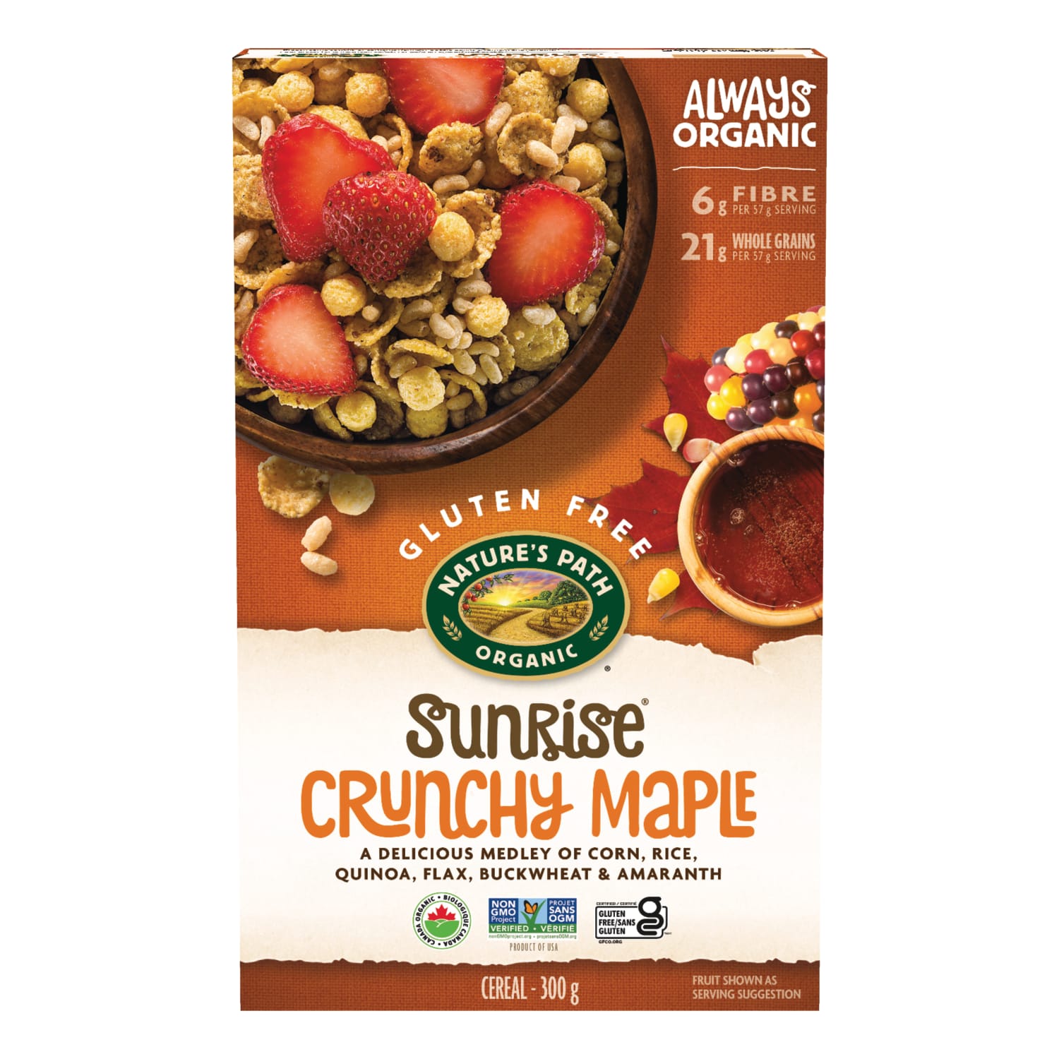 Nature's Path Organic Crunchy Sunrise Maple Cereal 300g Box