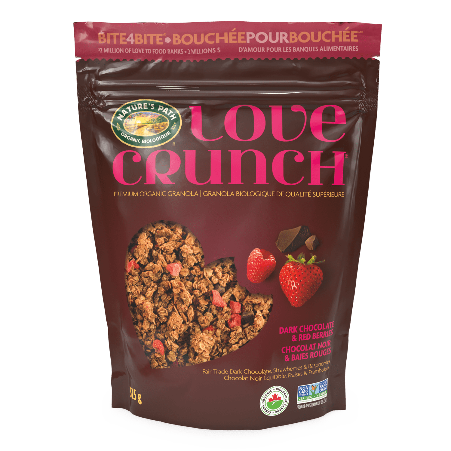 Chocolate noir et baies rouges Granola, socle 700 g