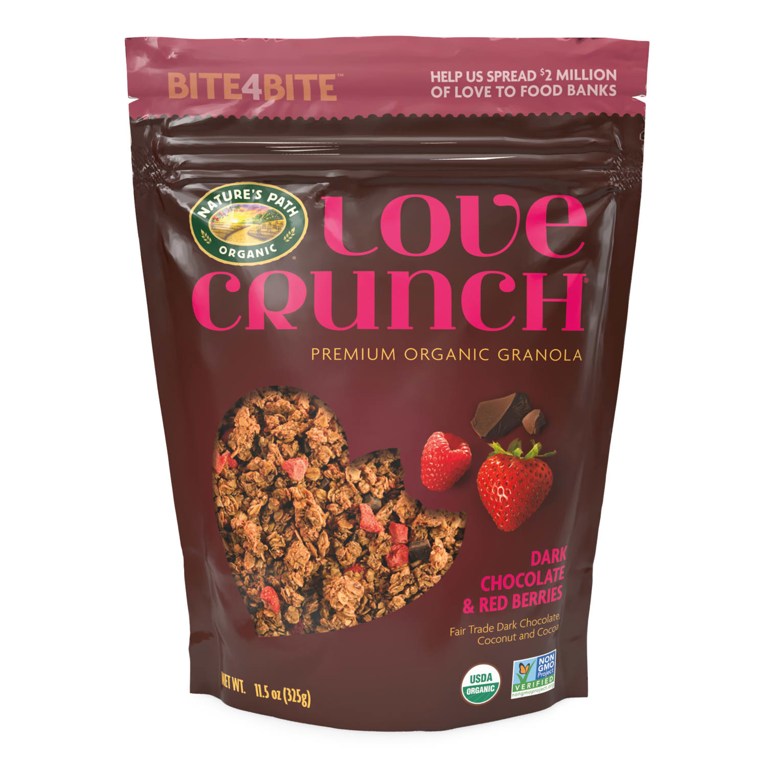 Love Crunch Organic Dark Chocolate & Red Berries Granola 11.5oz Pouch