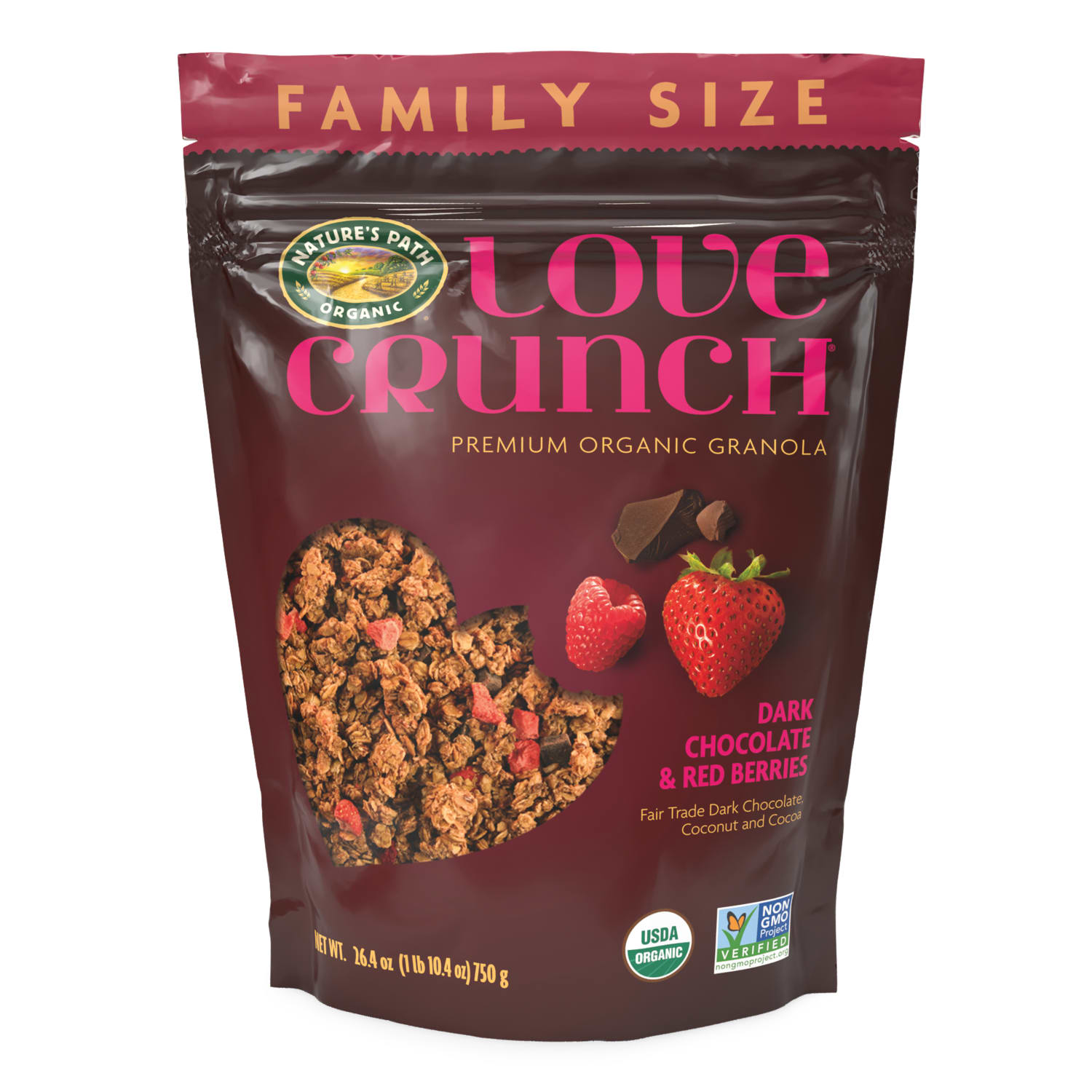 Love Crunch Organic Dark Chocolate & Red Berries Granola 26.4oz Pouch