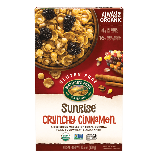 Sunrise Crunchy Cinnamon Cereal, 10.6 oz Box